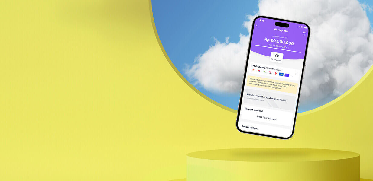 Pembayaran Mudah <br />dengan Atome <br/>VA PayLater